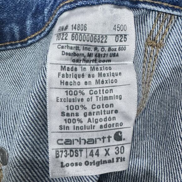 Carhartt B73-DST Double Knee Carpenter Jeans Men’s 44x30 NWT Dark Stone - Picture 7 of 7